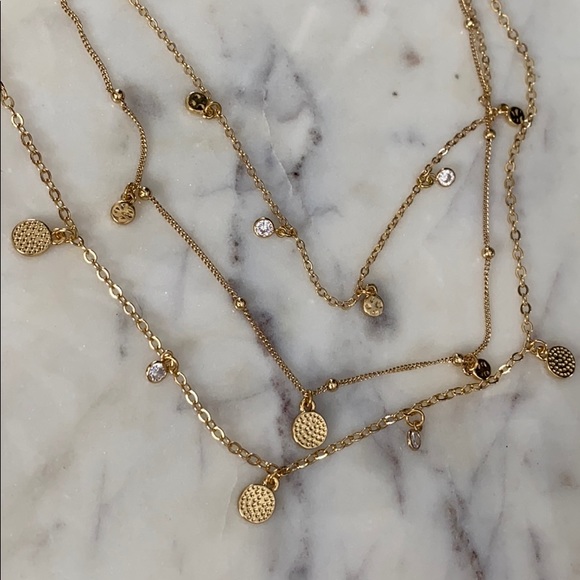 Ettika Layered 18k gold necklace - Picture 2 of 4